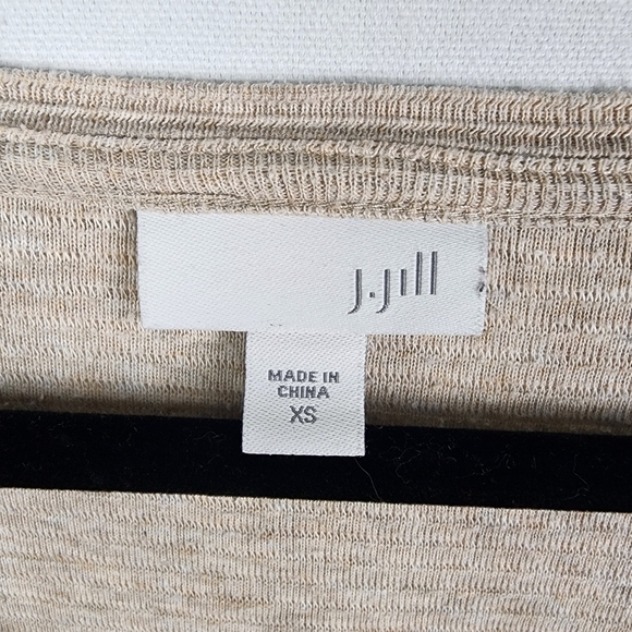 J Jill Ribbed Cream Long Sleeved Top Size Extra Small - Picture 3 of 6